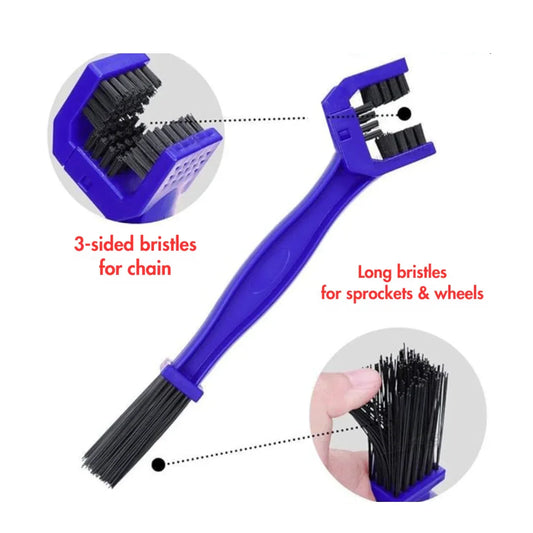 Drag-Auto Bike Chain Cleaner Brush, Dual Bristle Design, for Motorcycles & Bicycles - Drag-Auto Accessories