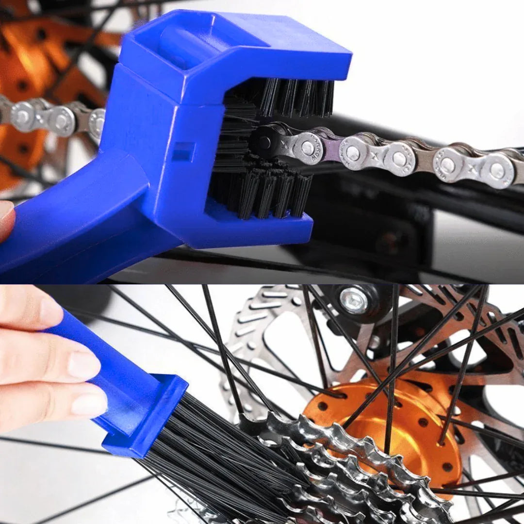 Drag-Auto Bike Chain Cleaner Brush, Dual Bristle Design, for Motorcycles & Bicycles - Drag-Auto Accessories
