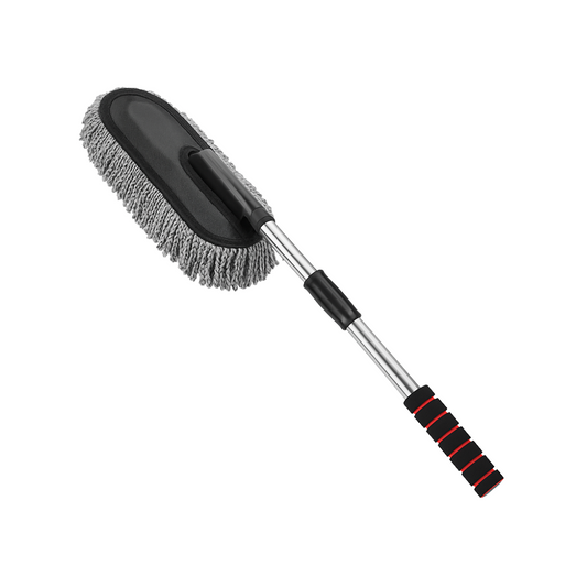 Car cleaning brush with extendable handle on a white background by Drag-Auto