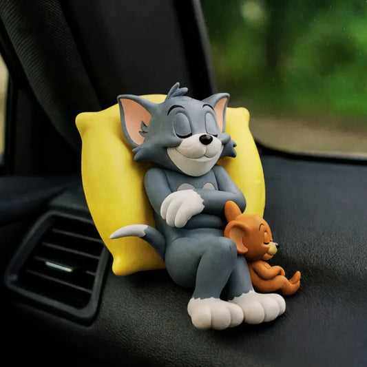 Drag-Auto Tom & Jerry + Joker (Small 10cm) Dashboard Figure Combo | Premium Car Interior Decor Set - Drag-Auto Accessories