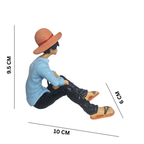 Drag-Auto Luffy Dashboard Figure | Anime Car Interior Decor Toy (Blue)