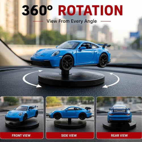 Drag-Auto 360° Rotating Dashboard Car Figurine: Blue