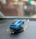 Drag-Auto 360° Rotating Dashboard Car Figurine: Blue