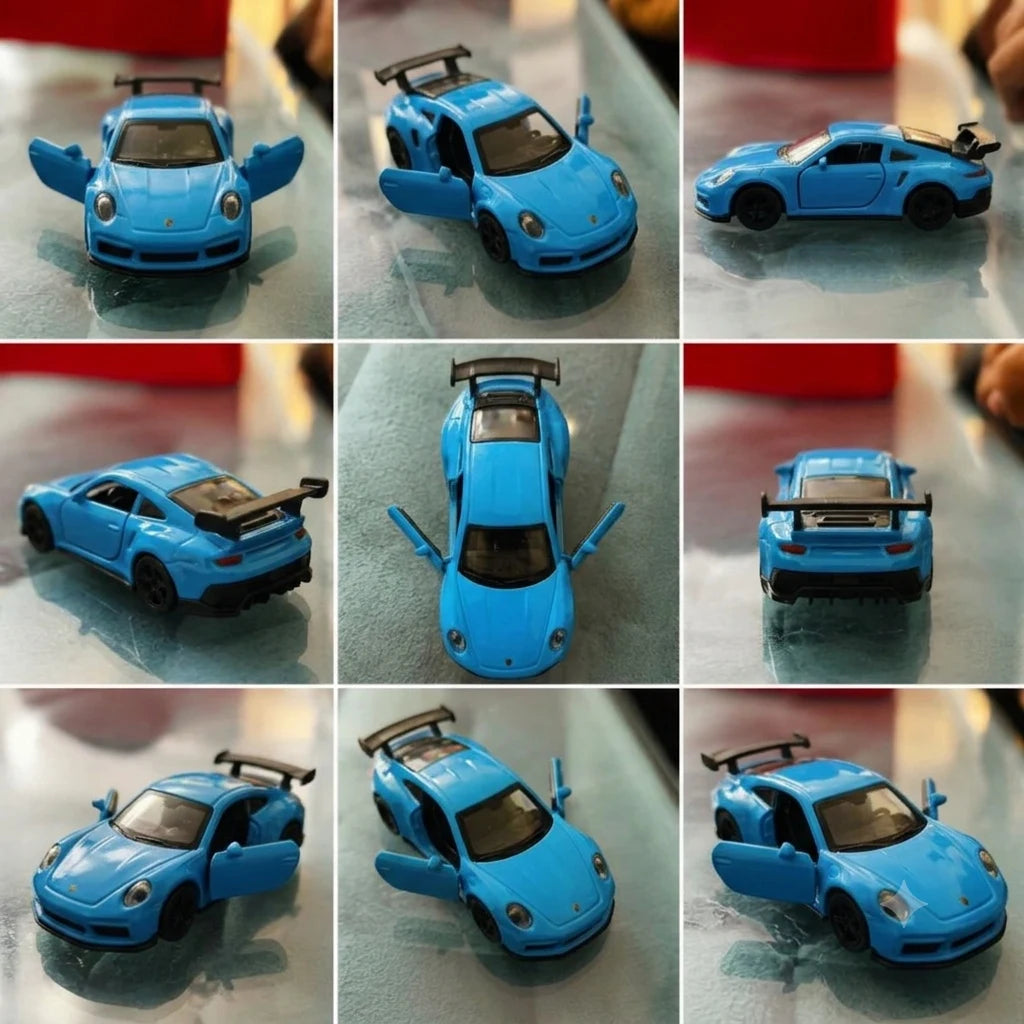 Drag-Auto 360° Rotating Dashboard Car Figurine: Blue
