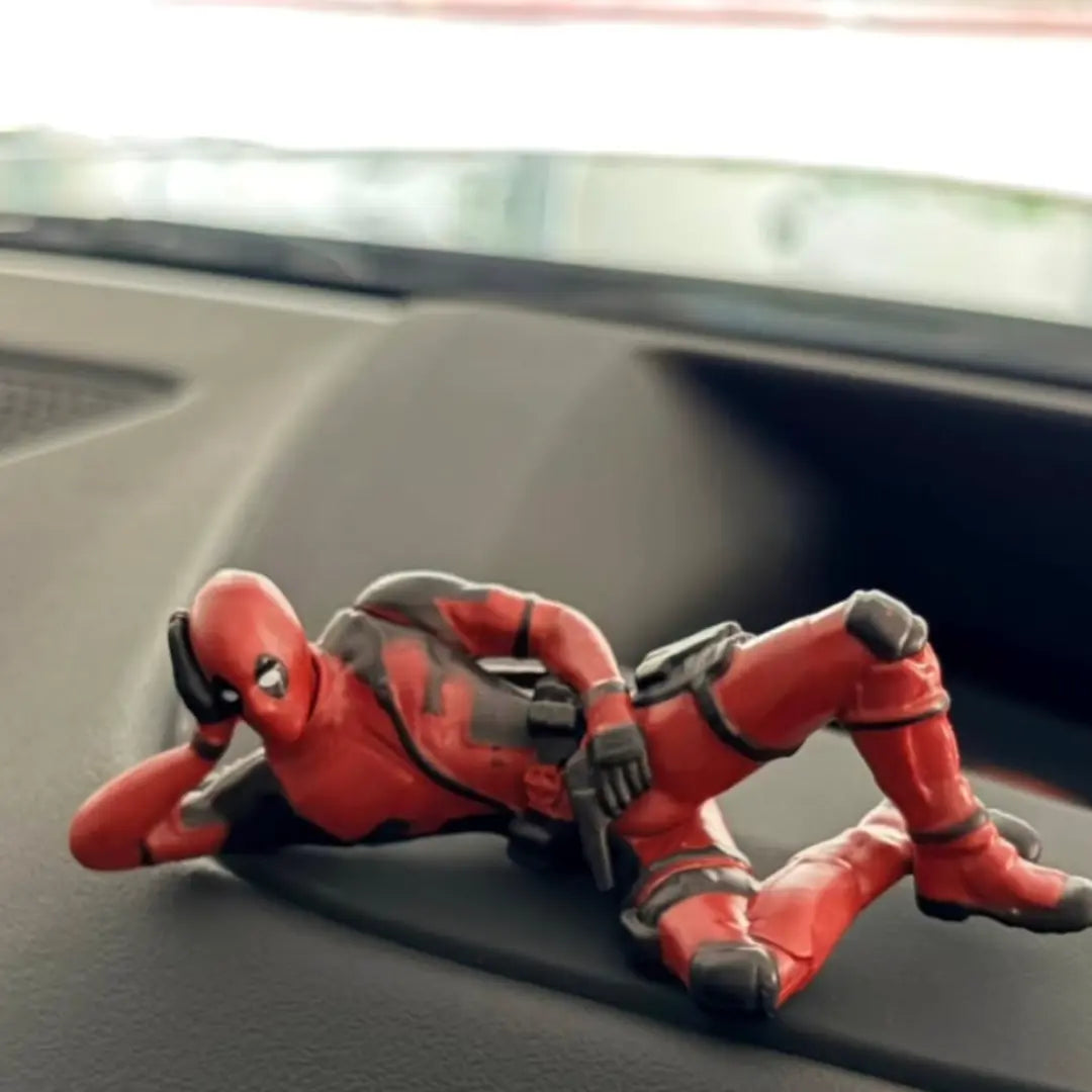Drag-Auto Deadpool Figures: Premium Car Dashboard Figure (Set of 3)