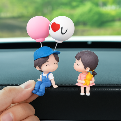 Drag-Auto Cute Couple Car Decor, Perfect Gift for Car Lovers