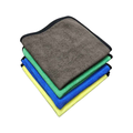 Drag-Auto Microfiber Cloth (500 GSM), Dual-Tone, Pack of 4, Multicolor