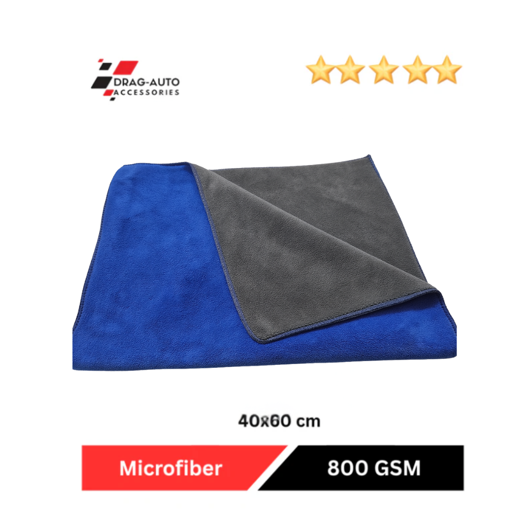 Drag-Auto Microfiber Cloth (800 GSM), 40x60 cm, Dual-Tone (1 Piece)