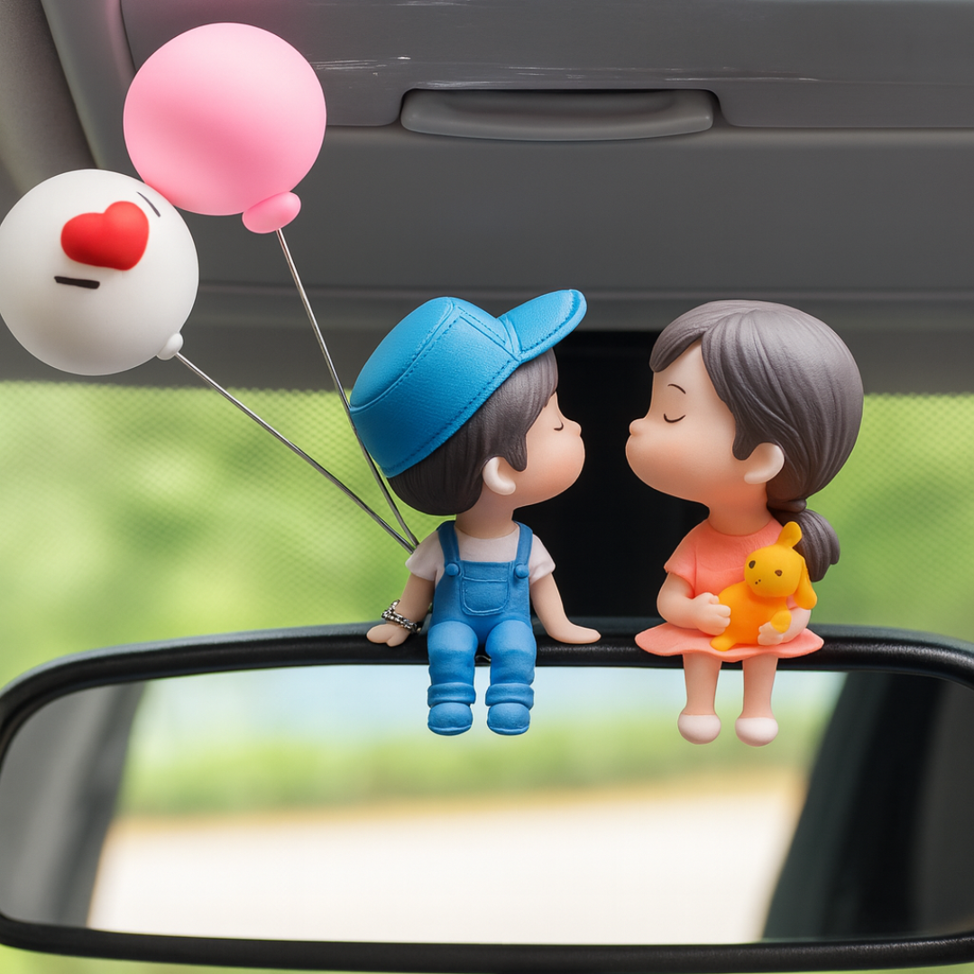 Drag-Auto Cute Couple Car Decor, Perfect Gift for Car Lovers
