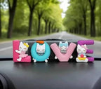 LOVE Animated Cat Dashboard Showpiece