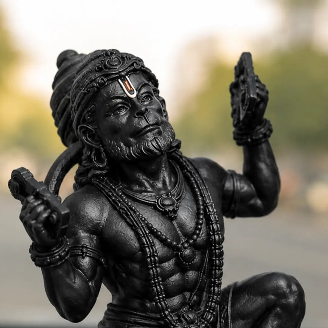 Hanuman Ji Bhakti Idol for Car Dashboard & Home Decor | Premium Finish | Compact Size