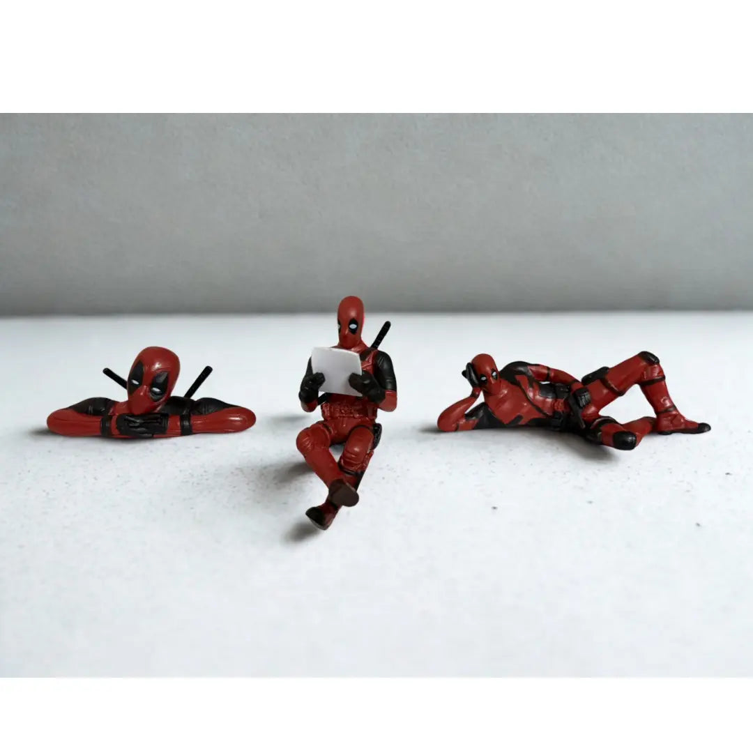 Drag-Auto Deadpool Figures: Premium Car Dashboard Figure (Set of 3)