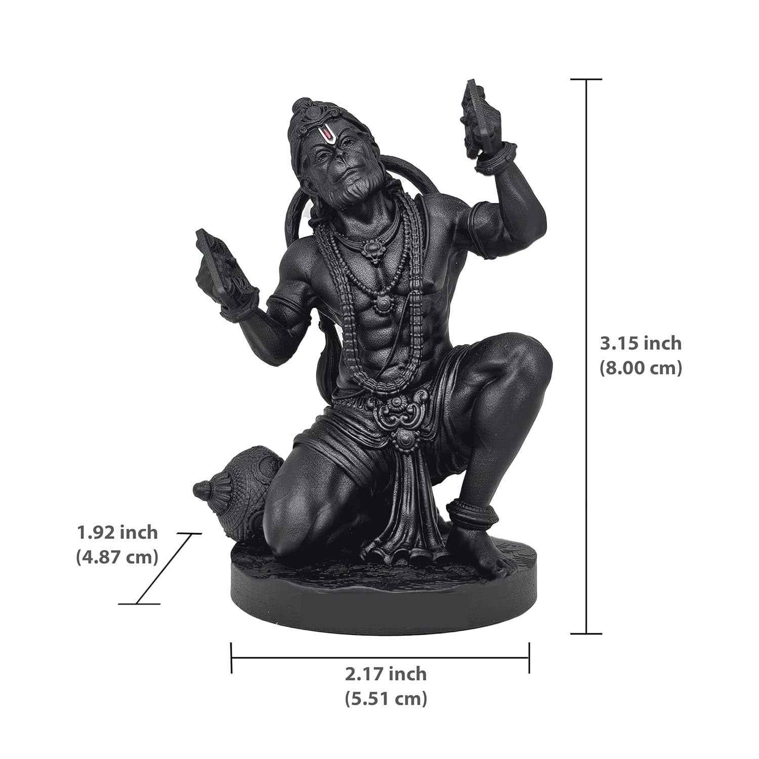 Hanuman Ji Bhakti Idol for Car Dashboard & Home Decor | Premium Finish | Compact Size