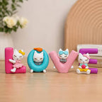 LOVE Animated Cat Dashboard Showpiece