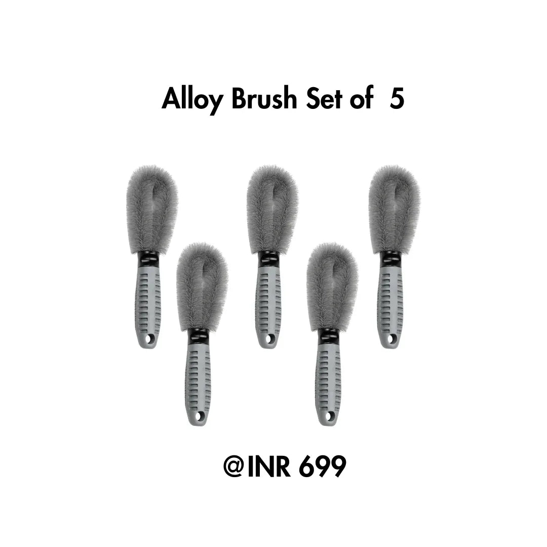 Drag-Auto Alloy Wheel Cleaning Brush Set (5 Pcs), for Car Rims & Tires - Drag-Auto Accessories