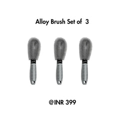 Drag-Auto Alloy Wheel Cleaning Brush Set (3 Pcs), for Car Rims & Tires - Drag-Auto Accessories