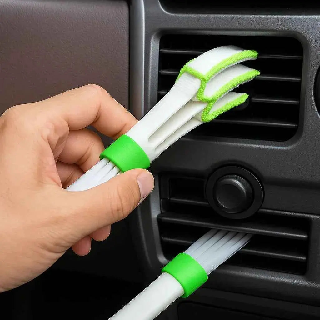 Drag-Auto Car Interior Cleaning Brush Set (2 Pcs), for AC Vents & Dashboard
