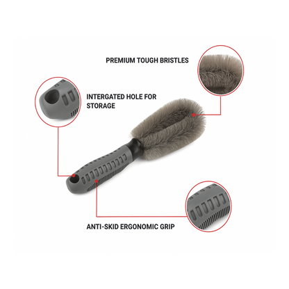 Alloy wheel cleaning brush with specifications