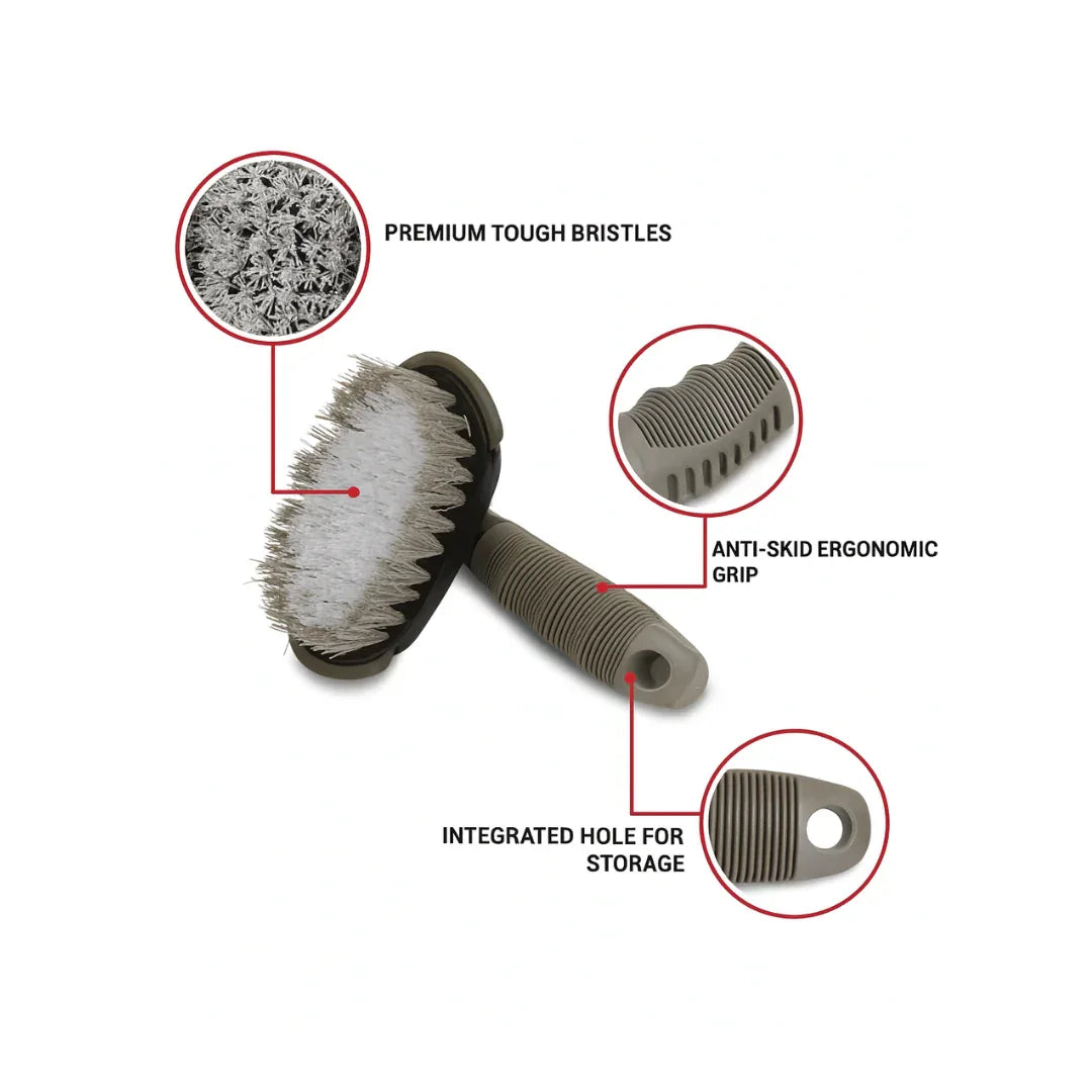 Drag-Auto Tyre Cleaning Brush (1 Pc), Premium Wheel & Tyre Detailing Tool - Drag-Auto Accessories