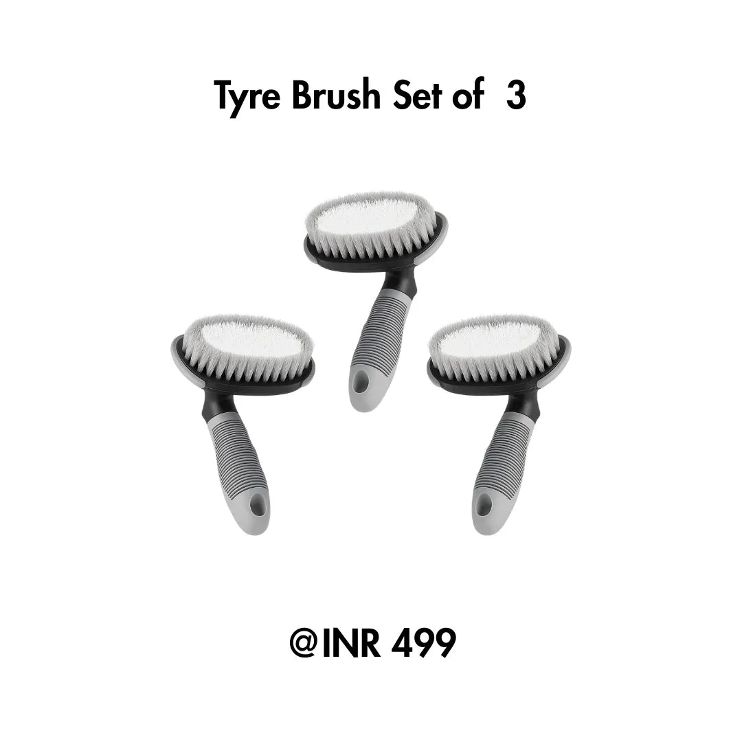 Drag-Auto Tyre Cleaning Brush Set (3 Pcs), for Car & Vehicle Tires - Drag-Auto Accessories