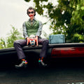 Drag-Auto Joker(Large) Action Figure with Mask, Suitcase & Base Stand | 25 cm Sitting Statue | Car & Home Decor