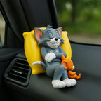 DragAuto 2-in-1 Dashboard Decor Combo | Tom & Jerry + Cute Couple