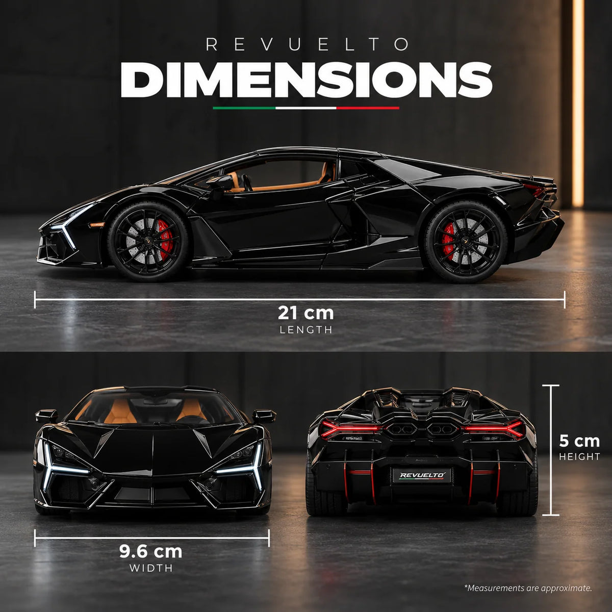 Drag-Auto Lamborghini Revuelto 1:24 Die-Cast Collectible