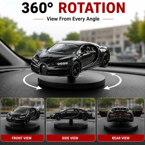 Drag-Auto 360° Rotating Dashboard Car Figurine: Black