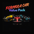 DragAuto Formula Car Triple Combo | 1:43 Die-Cast | Red, Yellow & Black