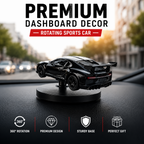 Drag-Auto 360° Rotating Dashboard Car Figurine: Black