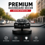 Drag-Auto 360° Rotating Dashboard Car Figurine: Black