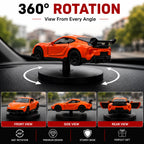 Drag-Auto 360° Rotating Dashboard Car Figurine: Matt Orange