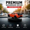Drag-Auto 360° Rotating Dashboard Car Figurine: Matt Orange
