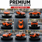 Drag-Auto 360° Rotating Dashboard Car Figurine: Matt Orange