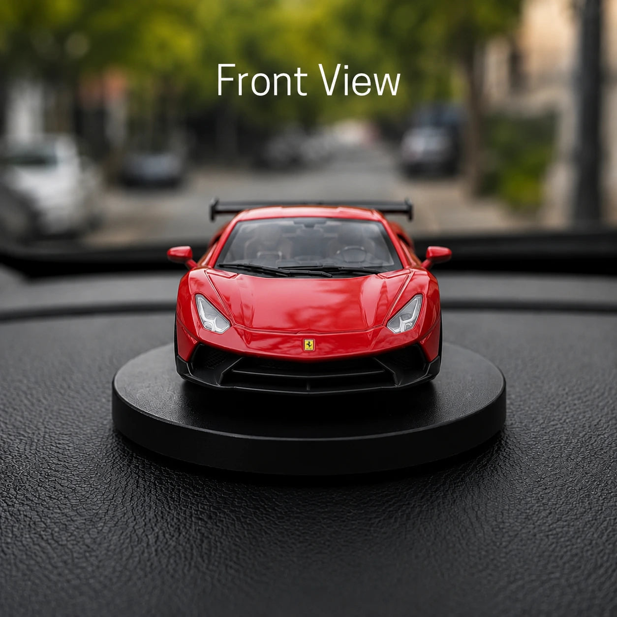 Drag-Auto 360° Rotating Dashboard Car Figurine: RED