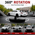 Drag-Auto 360° Rotating Dashboard Car Figurine: White