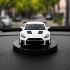 Drag-Auto 360° Rotating Dashboard Car Figurine: White