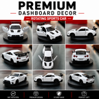 Drag-Auto 360° Rotating Dashboard Car Figurine: White