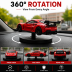Drag-Auto 360° Rotating Dashboard Car Figurine: RED