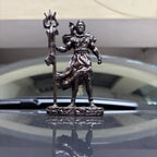 Bholenath Shiva Dashboard Idol – 12 cm - Metallic Antique Bronze Color