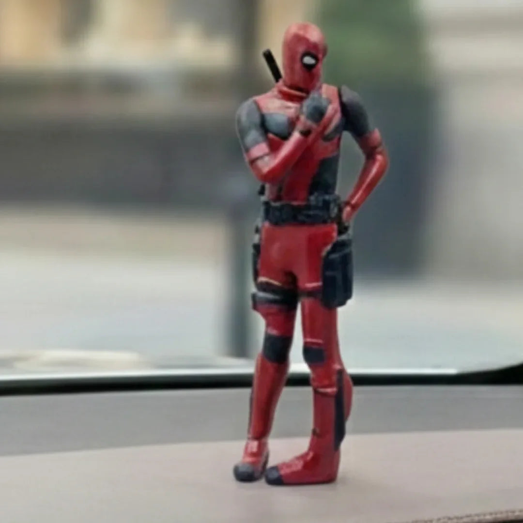 Drag-Auto Deadpool Figures Premium Car Dashboard Toy Set of 3 - Drag-Auto Accessories