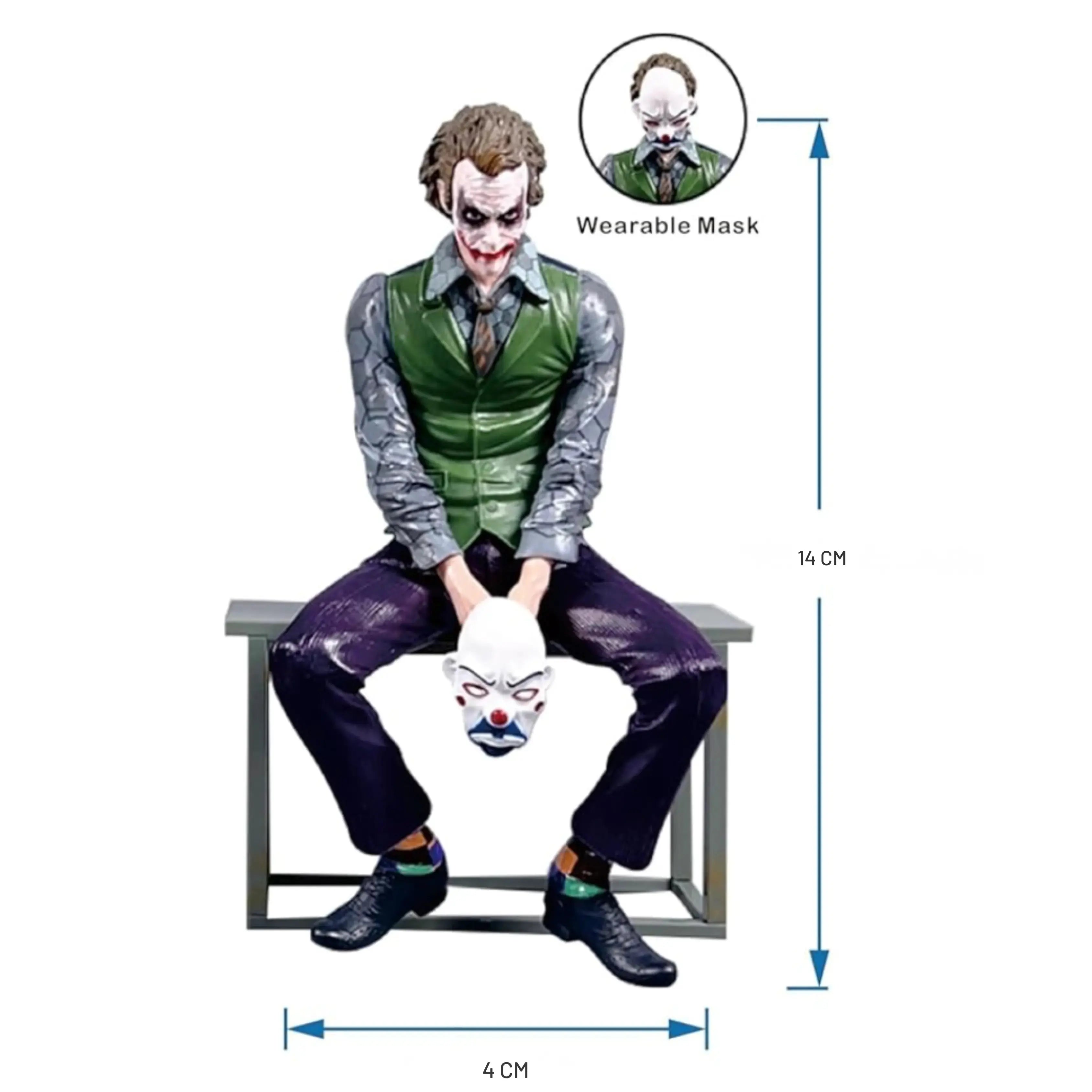 Drag-Auto Joker Dashboard Figurine Combo | Medium(15CM) & Small(10CM) Set | Car Interior Decor (2 PCS)