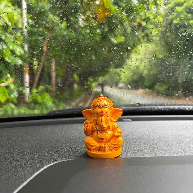 Mini Lord Ganesha Idol for Car Dashboard