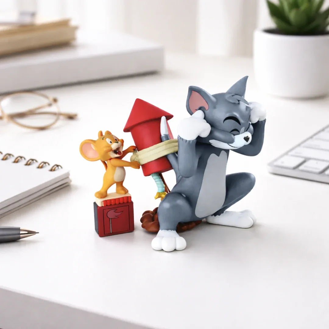 Drag-Auto Tom & Jerry Rocket Figurine : Funny Car Dashboard Decoration - Drag-Auto Accessories