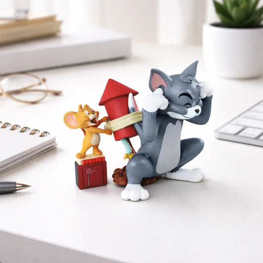Drag-Auto Tom & Jerry Rocket Figurine : Funny Car Dashboard Decoration - Drag-Auto Accessories