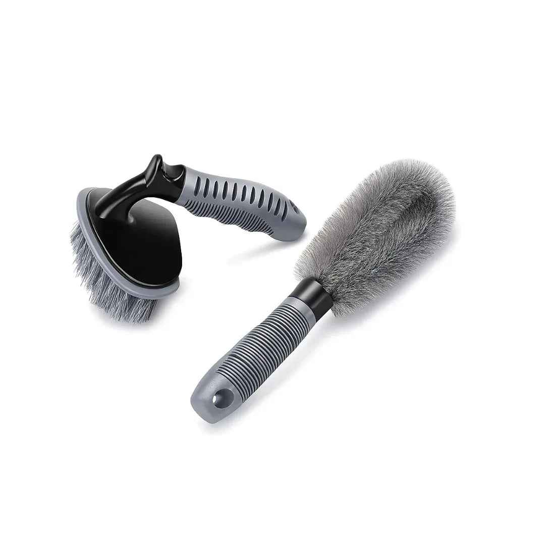 Drag-Auto Super Saver Detailing Combo Kit (4 Pcs): 500 GSM Microfiber Cloth & 3 Premium Brushes