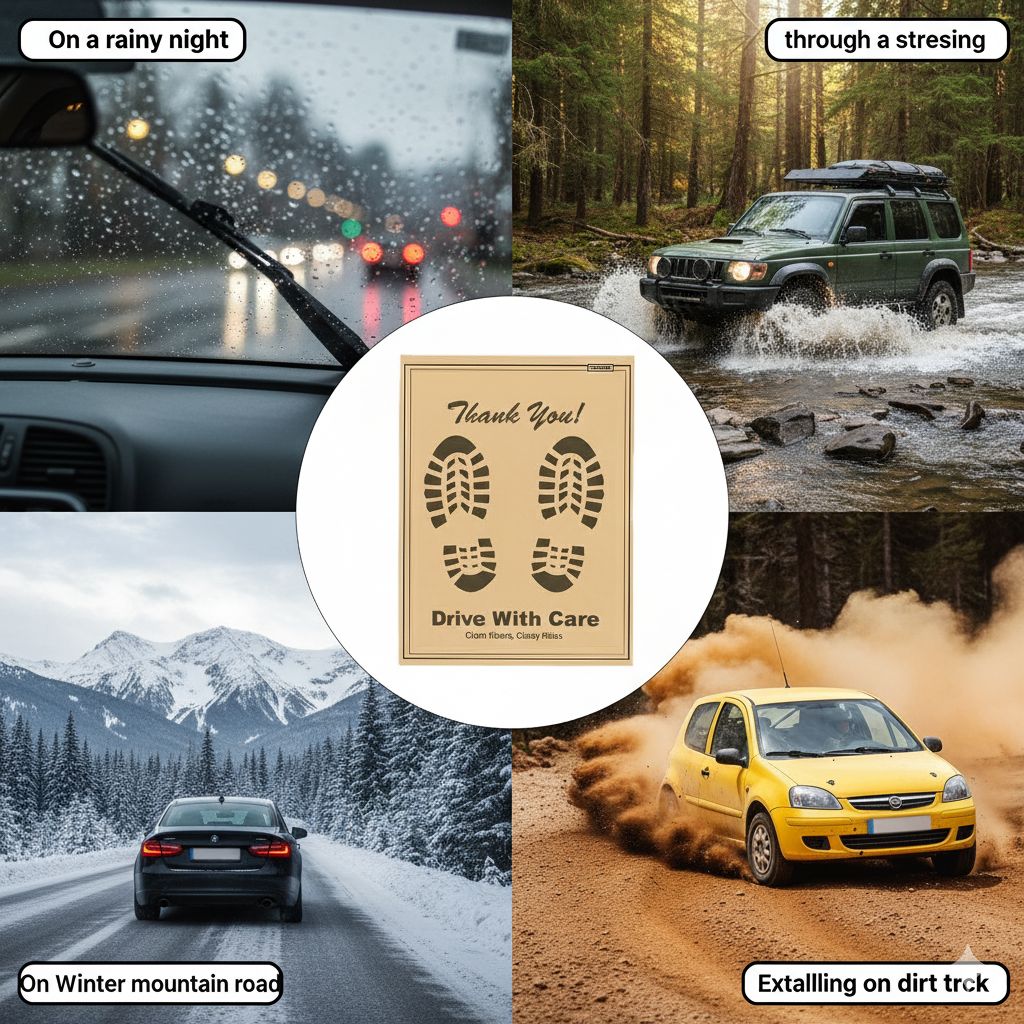 Drag-Auto Eco-Friendly Car Paper Mats for Car Wash & Service Centres, Large Size, 90 GSM Brown, For All Cars - Pack of 500