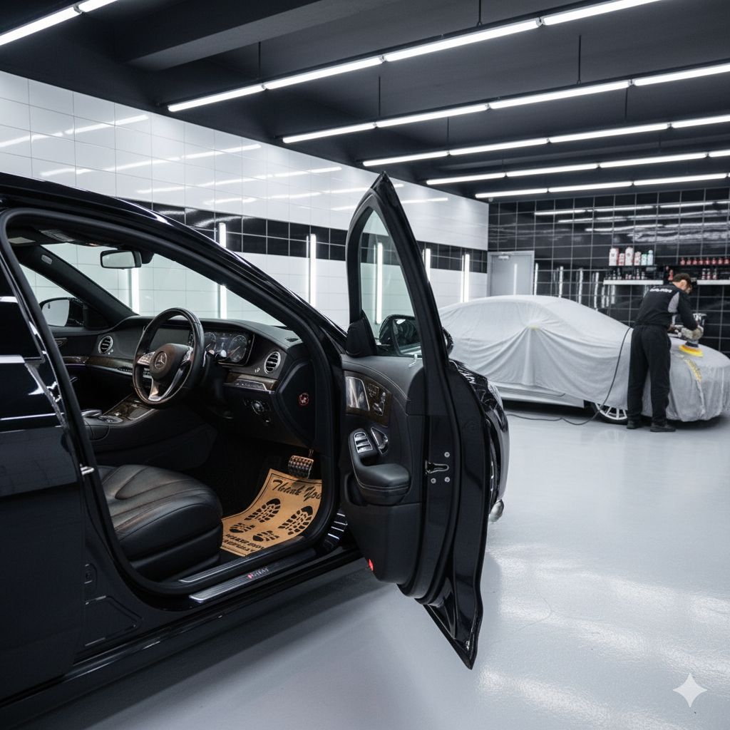 Drag-Auto Eco-Friendly Car Paper Mats for Car Wash & Service Centres, Large Size, 90 GSM Brown, For All Cars - Pack of 500