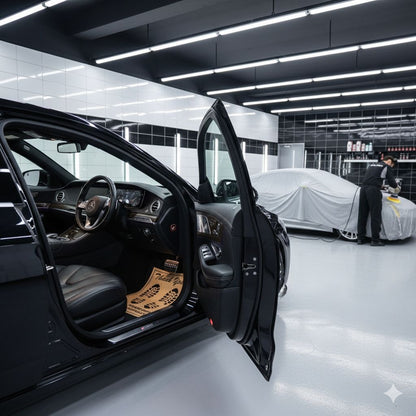 Drag-Auto Eco-Friendly Car Paper Mats for Car Wash & Service Centres, Large Size, 90 GSM Brown, For All Cars - Pack of 500