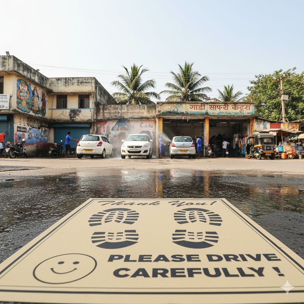 Drag-Auto Eco-Friendly Car Paper Mats for Car Wash & Service Centres, Large Size, 90 GSM Brown, For All Cars - Pack of 500